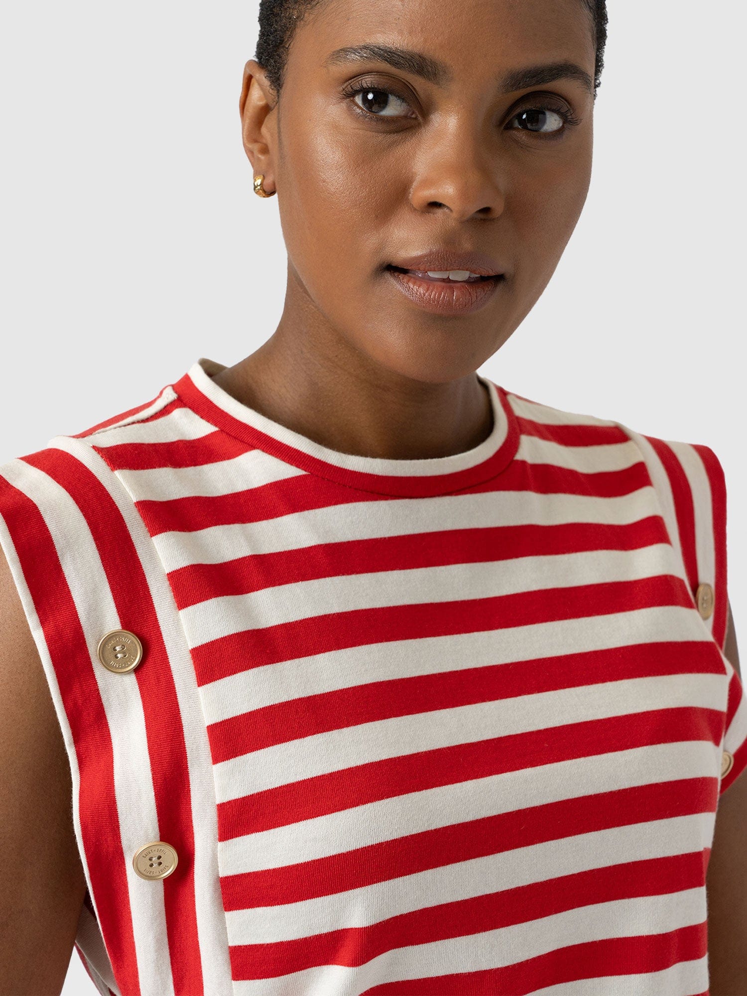 Rowan Tee - Red Stripe - Women's T-Shirts | Saint + Sofia® USA